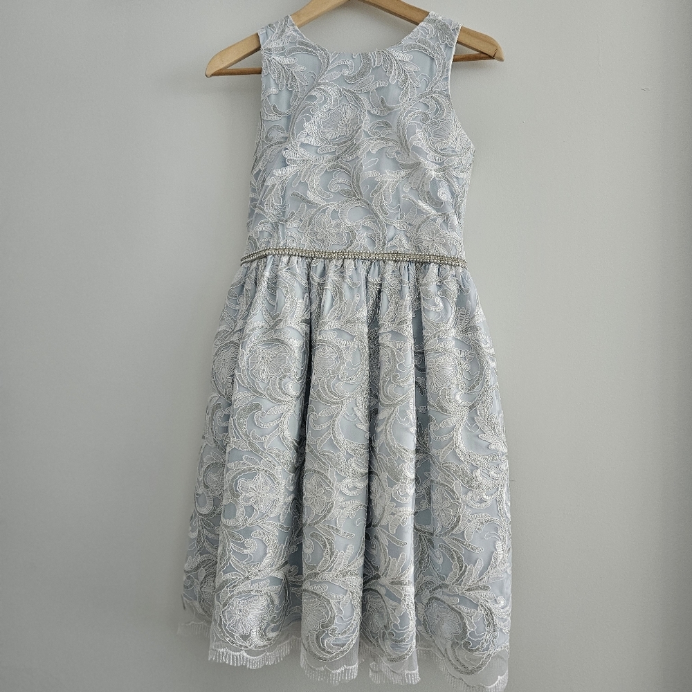 Sweet Kids USA Light Blue Lace Girls Dress Size 14